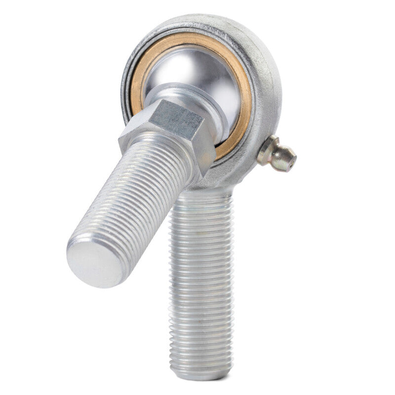 QA1 V Series 3-Pc Rod End - Male/Left Hand - .25in Bore x 1/4-28 w/Stud & Zerk - Carbon Steel