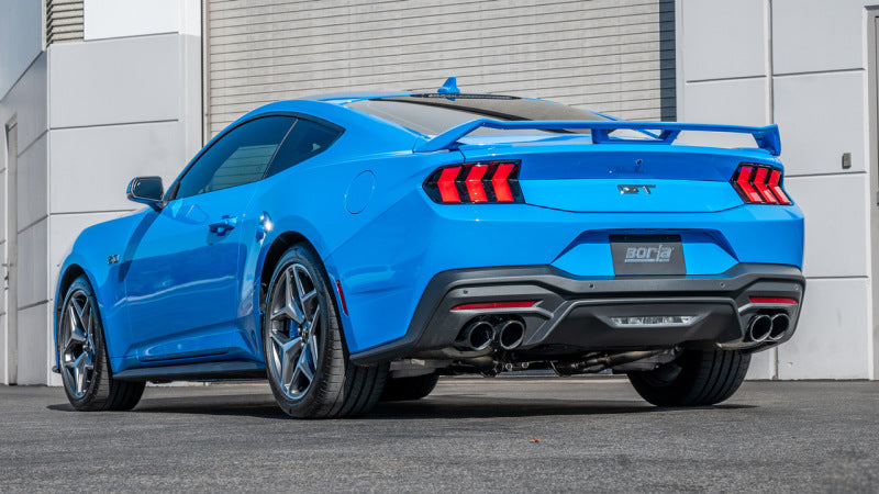بورلا 2024 فورد موستانج GT 5.0 لتر V8 مع نظام عادم نشط من النوع S - نظام عادم خلفي للمحور - كروم أسود