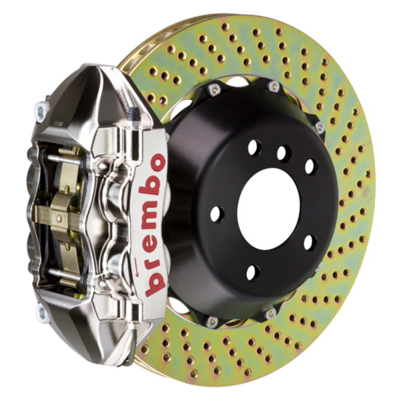 فرامل Brembo 12-15 335i/335i xDrive Exc MSport Rr GTR BBK 4Pis Billet 345x28 2pc Rtr Drill-Nickel
