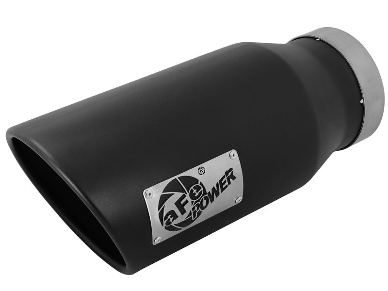 أنبوب عادم aFe POWER MACH Force-Xp 5 بوصة من الفولاذ المقاوم للصدأ 304 مقاس 5 بوصة × 7 مخرجات × 15 خطًا مثبت بمسامير على اليمين - أسود