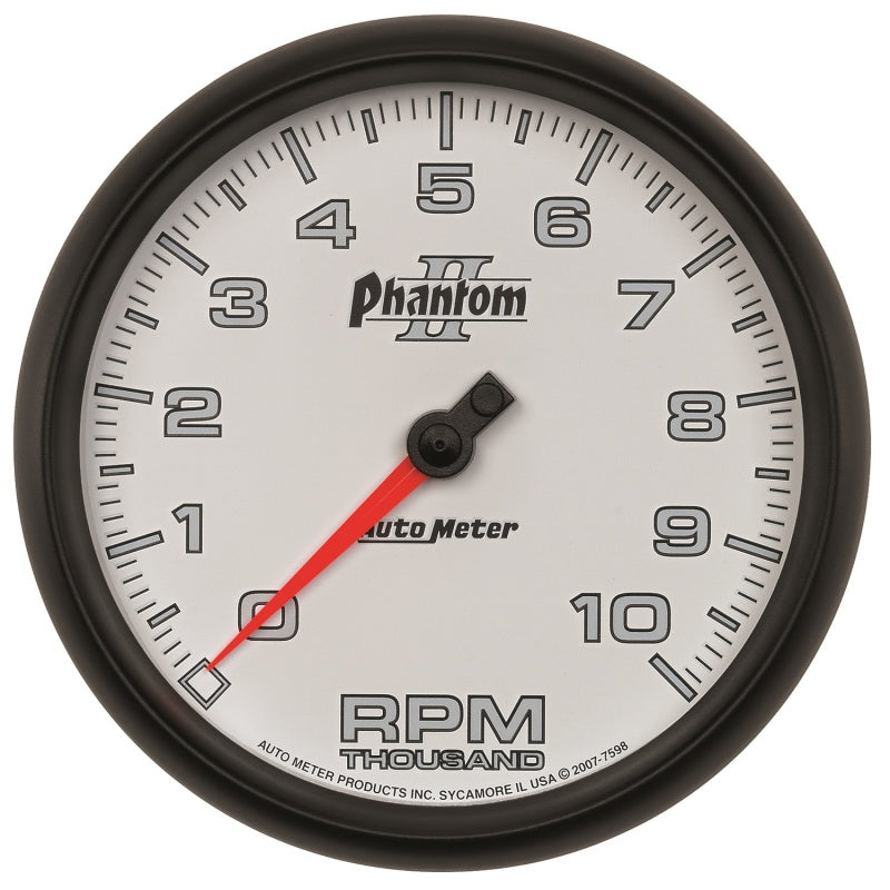 مقياس سرعة الدوران الكهربائي المدمج في لوحة القيادة Autometer Phantom II مقاس 5 بوصات بسرعة 10 آلاف دورة في الدقيقة
