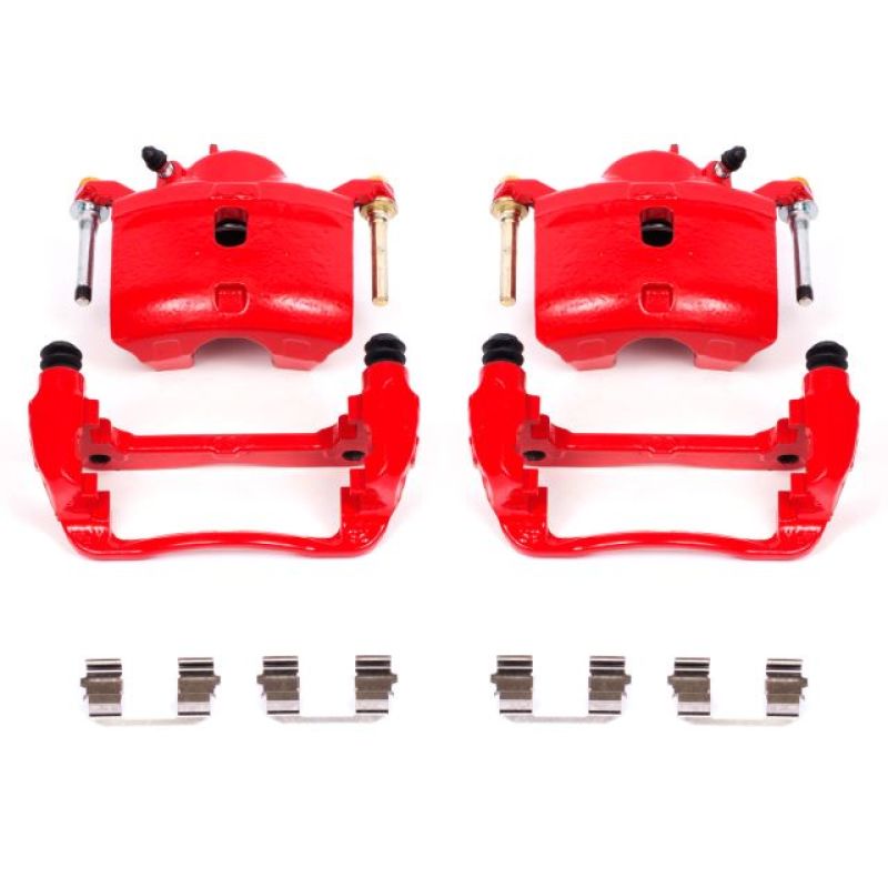 Power Stop 13-15 Acura ILX Front Red Calipers w/Brackets - Pair