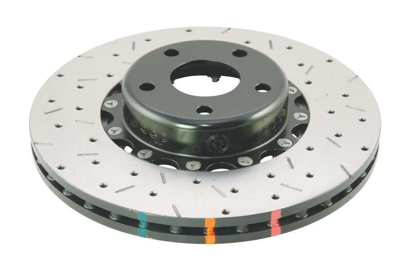 DBA 02-10 WRX / 13+ FR-S / 13+ BRZ Premium Front Drilled & Slotted 5000 Series Rotor w/ Black Hat