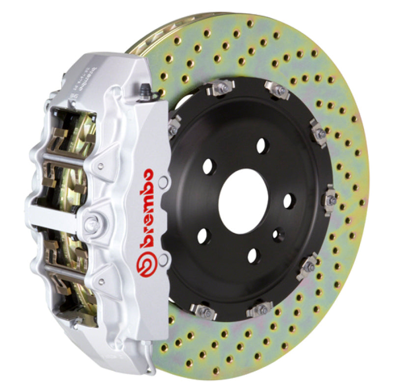 بريمبو 15-21 C300 (باستثناء 4MATIC) GT أمامي BBK 6 مكبس مصبوب 380x34 دوار مثقوب من قطعتين - فضي