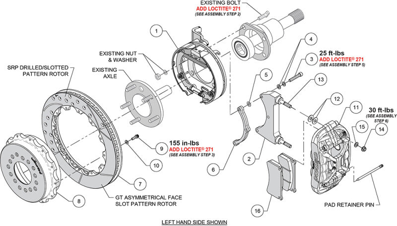 Wilwood kit rear DISC/DRUM XRS4R C10 1971-87/BLAZER 1971-82 5 lug 2.42 12.88 drill