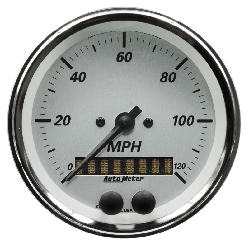 عداد سرعة GPS من سلسلة AutoMeter American Platinum Series، ٠-١٢٠ ميل/ساعة، ٣-٣/٨ بوصة