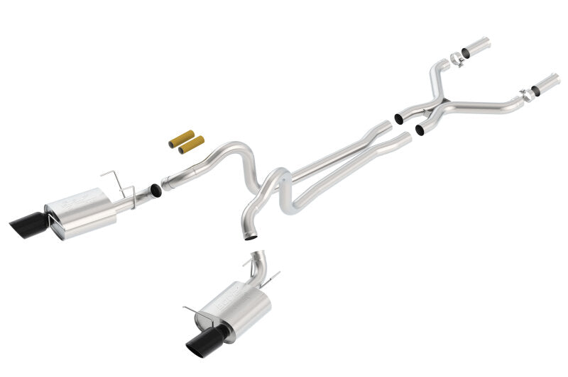 عادم بورلا موستانج GT 5.0 لتر أسود كروم 4.5 بوصة من طراز ATAK Catback موديل 2011-2012