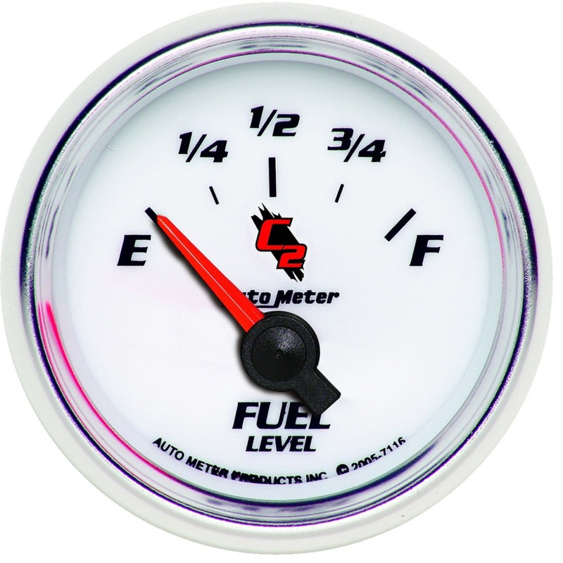مقياس مستوى الوقود الإلكتروني Autometer C2 52 مم 240-33 أوم قصير المدى