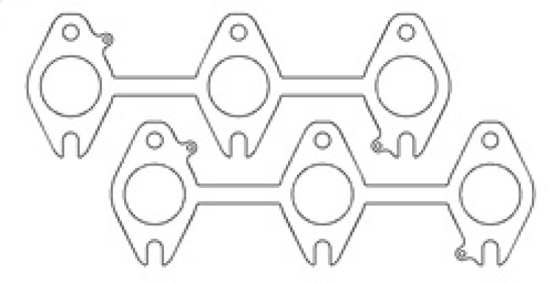 كوميتيك دودج كومينز 5.9 لتر 24 فولت/24 فولت تيار متردد 0.040 بوصة MLS (2) حشية عادم ثلاثية المنافذ