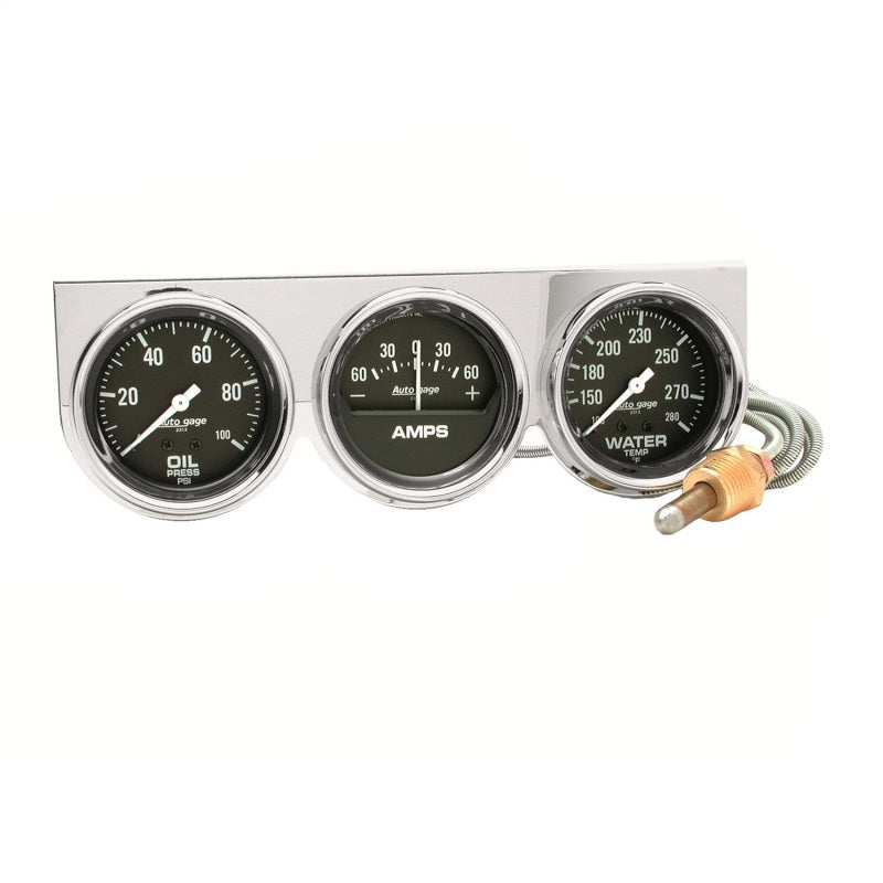 مقياس الزيت Autometer AutoGage 2-5/8in 0-100 PSI / 60 أمبير / 130-280 درجة مئوية درجة حرارة الماء