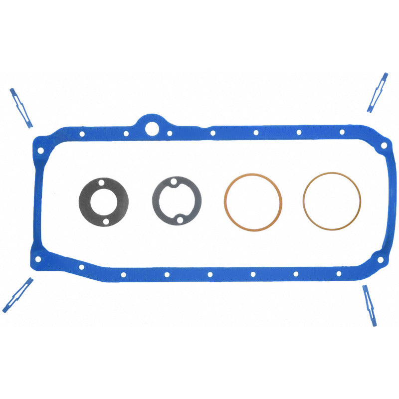 Fel-Pro 85-86 Chevy C10 Engine Oil Pan Gasket Set - PermaDry Molded Rubber Oil Pan SnapUps Included