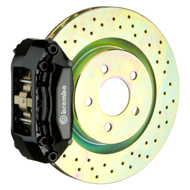 بريمبو 92-98 318i/325i (باستثناء xDrive) أمامي GT BBK 4 مكابس مصبوبة قطعتان 320x28 قطعة واحدة دوار مثقوب - أسود