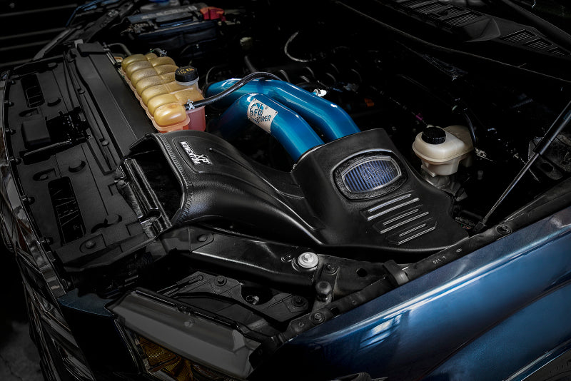 نظام سحب الهواء البارد aFe Momentum XP مع Pro 5R Media Blue لسيارة فورد F-150 V8 سعة 5.0 لتر موديل 2015-2019