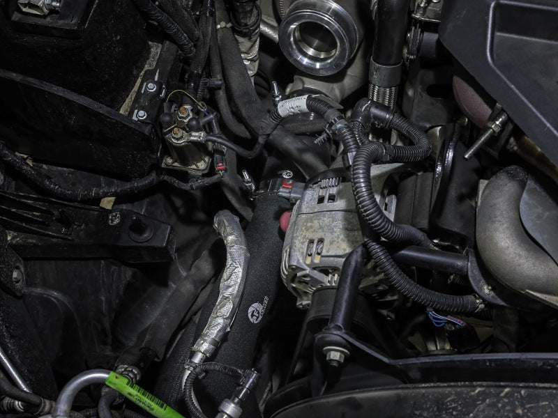 aFe 19-23 RAM Diesel L6-6.7L BladeRunner 3.5 بوصة أنبوب شحن ساخن من الألومنيوم - أسود