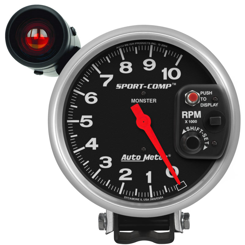 ضوء ناقل الحركة Autometer Sport-Comp مقاس 5 بوصات بسرعة 10 آلاف دورة في الدقيقة