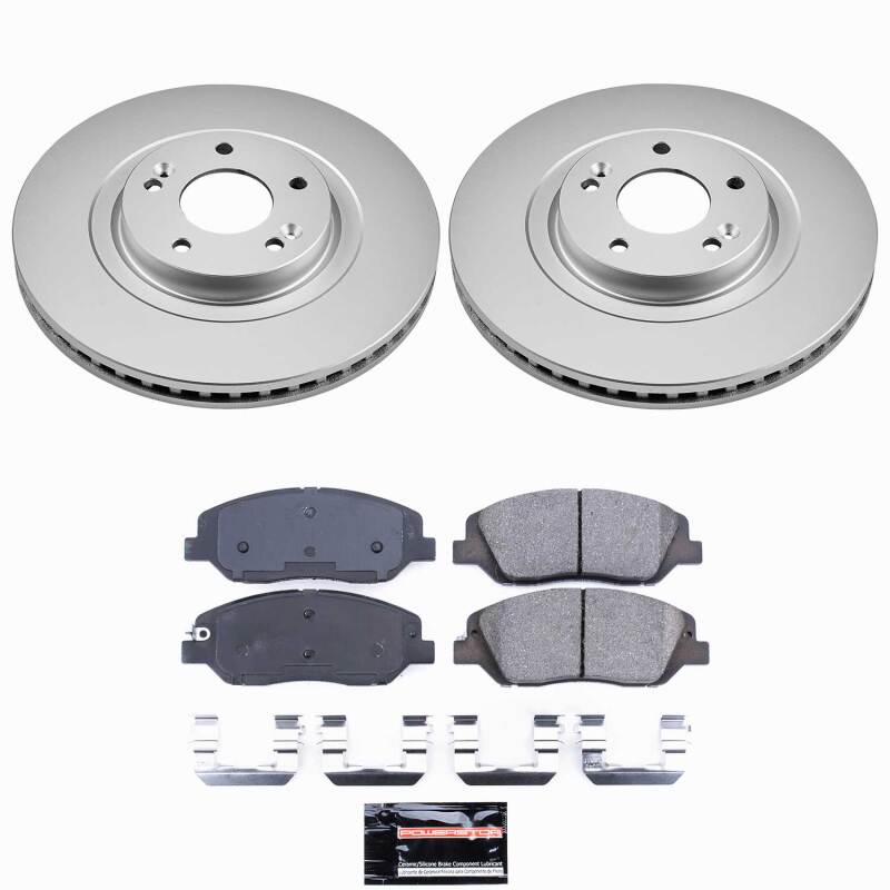Power Stop 17-18 Hyundai Santa Fe Front Z23 Coated Brake Kit