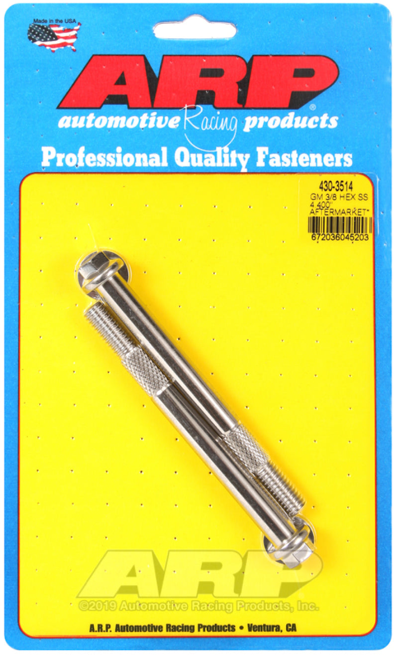 طقم مسامير بدء تشغيل ARP GM سداسية من الفولاذ المقاوم للصدأ مقاس 3/8 × 4.400 بوصة