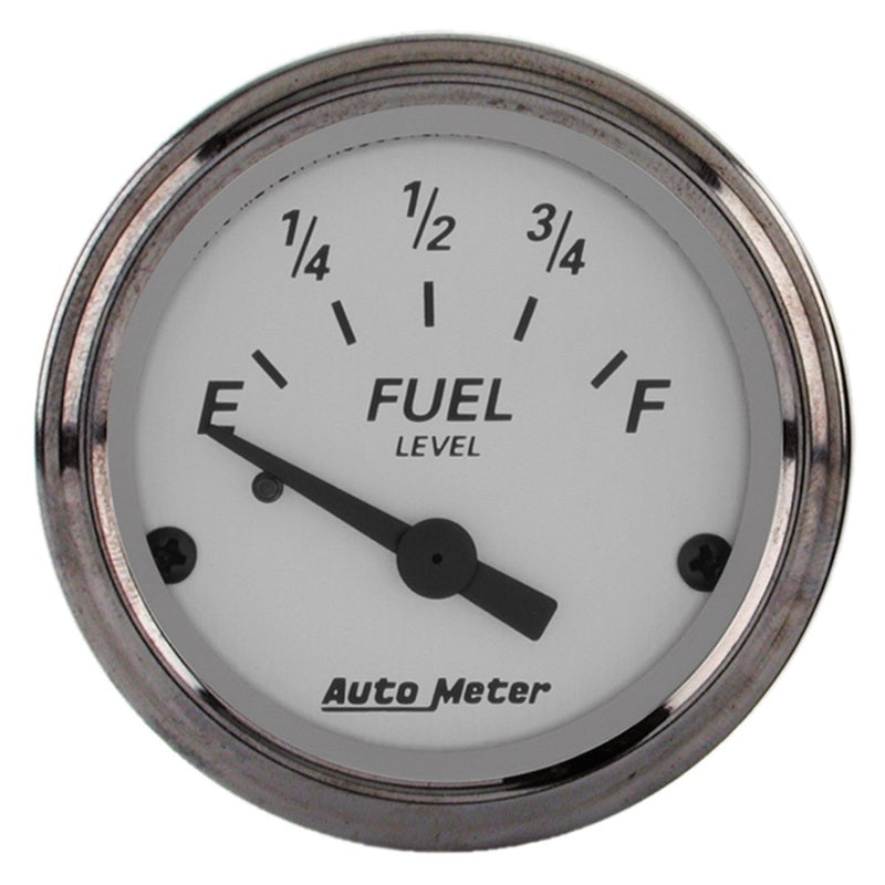 مقياس مستوى الوقود AutoMeter 2-1/16 بوصة، 73 أوم (e) إلى 10 أوم (f)، Elec American Platinum