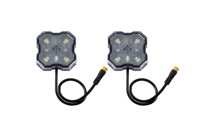 Diode Dynamics Stage Series Single Color LED Rock Light - Red M8 (2-pack)