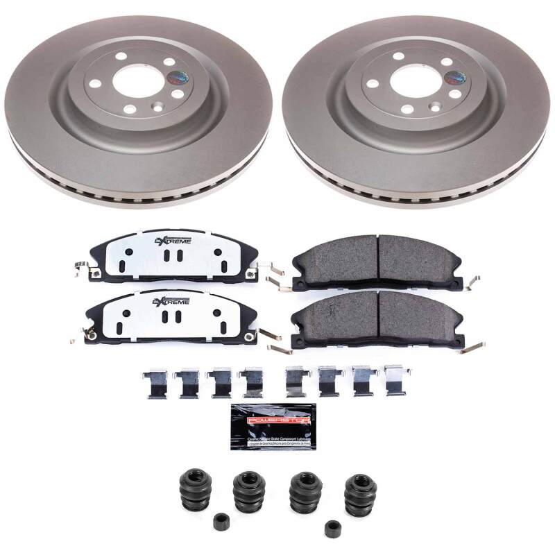 Power Stop 13-19 Ford Explorer Front Z36 Coated Truck & Tow Brake Kit
