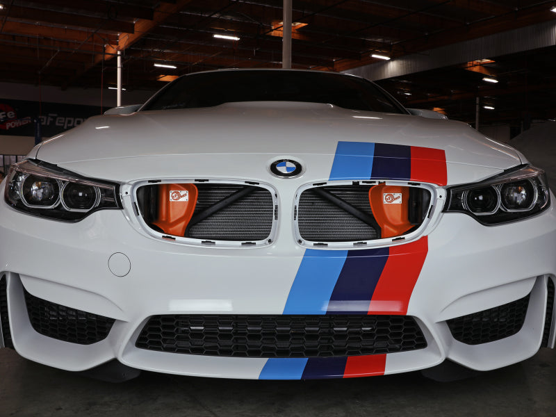 مغرفة هواء ديناميكية aFe Magnum FORCE لسيارة BMW M3/M4 موديلات 15-18 - برتقالية