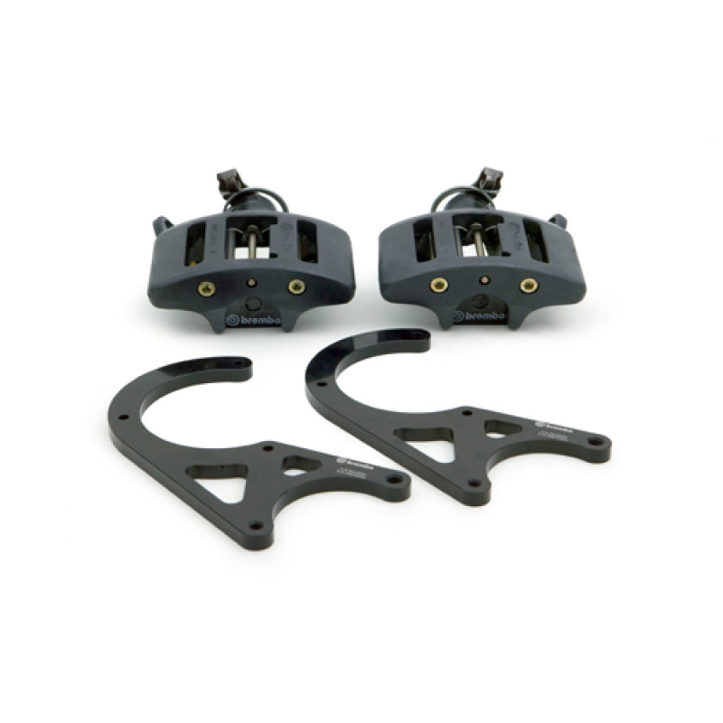 بريمبو 01-02 فايبر RT-10/GTS/92-00 فايبر RT-10/GTS GT خلفي BBK 1 مكبس مصبوب 2 قطعة فرامل يد - أسود