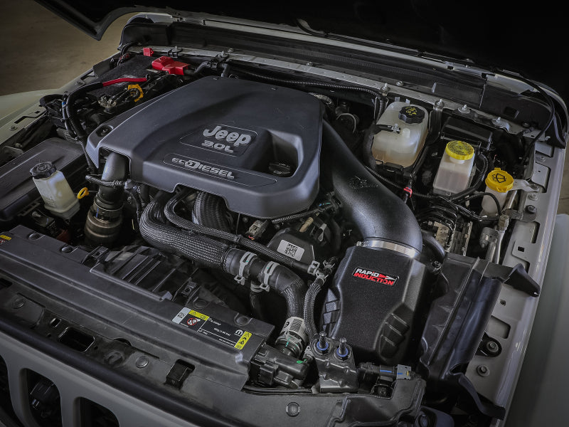 نظام سحب الهواء البارد السريع aFe مع فلتر Pro DRY-S لسيارة جيب رانجلر V6 سعة 3.0 لتر موديل 2020-21