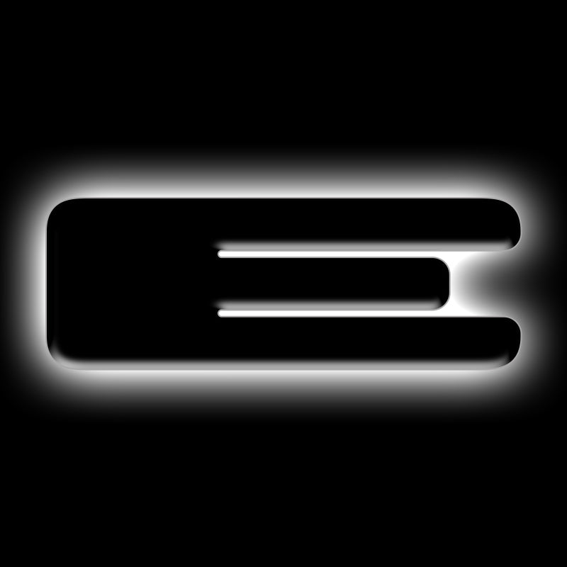 ORACLE Lighting Universal Illuminated LED Letter Badges - Matte Blk Surface Finish - E