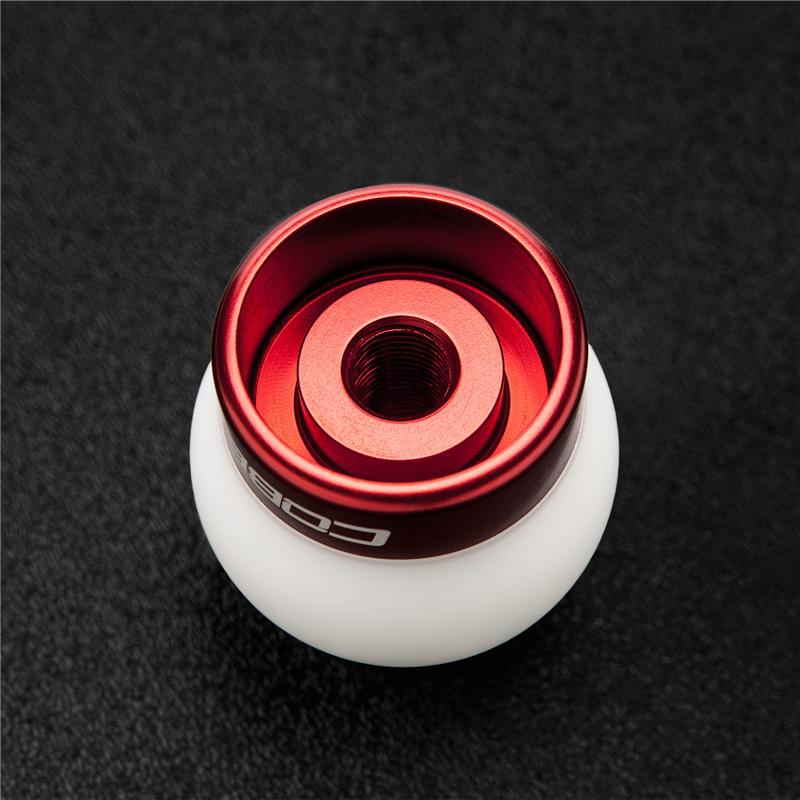 Cobb Ford Mustang Shift Knob White with Red Base