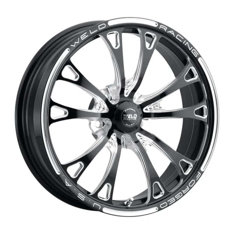 Weld V-Series 1-Piece 17x4.5 / 5x4.5 BP / 2.2in. BS Gloss Black Milled Wheel