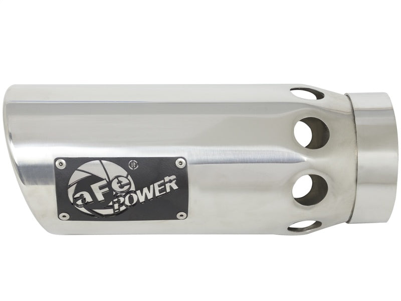طرف تبريد داخلي من الفولاذ المقاوم للصدأ aFe Power - مصقول 4 بوصة في × 5 بوصة خارج × 12 بوصة طول بمشبك