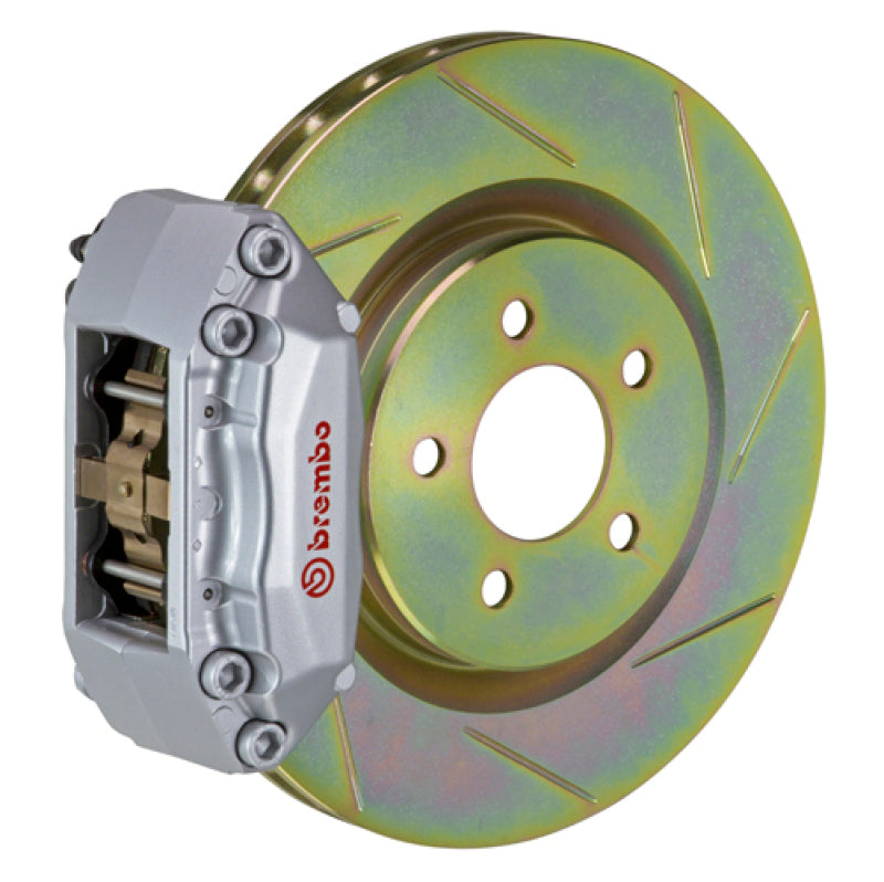 بريمبو 05-06 فوكس أمامي GT BBK 4 مكابس مصبوبة قطعتان 305x28 قطعة واحدة دوار مشقوق النوع 1 فضي