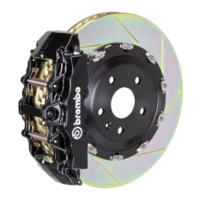 بريمبو 19-22 الفئة A (باستثناء AMG) Fr GT BBK 6Pis Cast 365x34 2pc Rotor Sloted Type1 - أسود