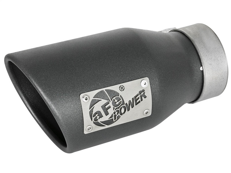 أنبوب عادم aFe MACH Force-Xp 3 بوصة 304 SS أسود معدني 3 بوصة للداخل × 4-1/2 بوصة للخارج × 9 بوصة طول مسمار يسار