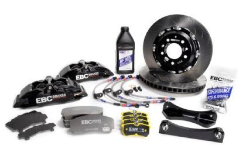 EBC Racing 2016+ Mazda MX-5 (ND) Black Apollo-4 Calipers 330mm Rotors Front Big Brake Kit