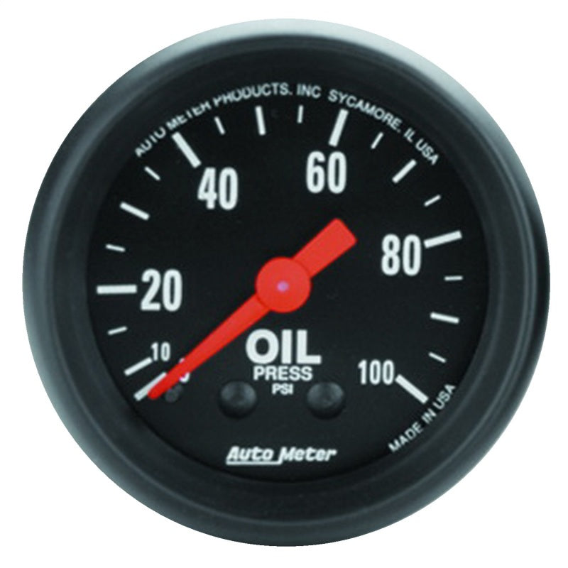 مقياس ضغط الزيت الميكانيكي Autometer Z Series 52 مم 0-100 PSI