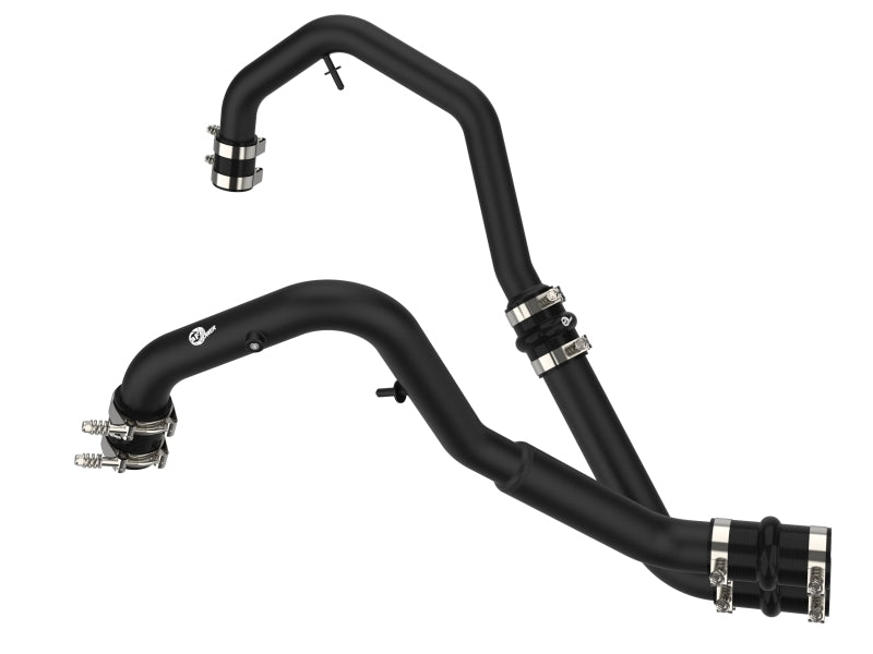 أنبوب شحن ساخن لمبرد بليد رانر من aFe أسود 2-2.5 بوصة 2021+ فورد F-150 V6-2.7 لتر (tt)