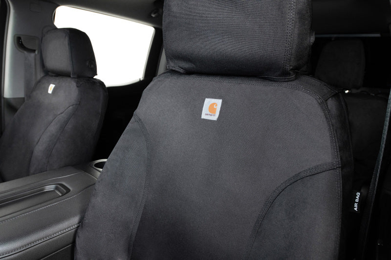Covercraft 21-24 Ford F-150 Carhartt Super Dux SeatSaver Custom Front Row Seat Covers - Black