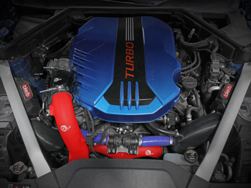 طقم أنابيب شحن ساخنة/باردة AFE 18-21 Kia Stinger V6-3.3L BladeRunner Alum أحمر