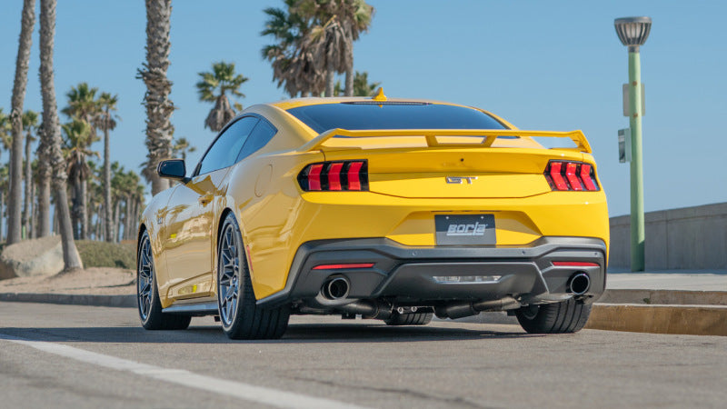 بورلا 2024 فورد موستانج GT 5.0 لتر V8 بدون عادم نشط ATAK نظام عادم خلفي للمحور - كروم أسود