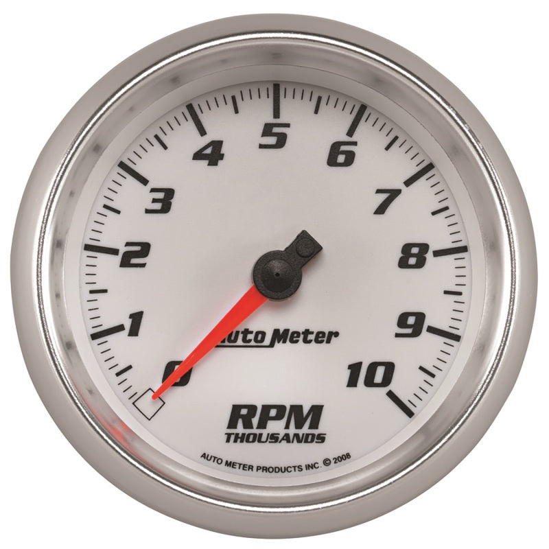 مقياس سرعة الدوران Autometer Pro-Cycle 3 3/8 بوصة 10K Rpm أبيض