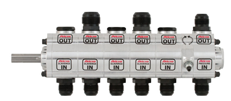 Peterson Fluid Systems R4 6-Stage Oil Pump - Right Side Mount - HV - Rear Drive - Front Pressure