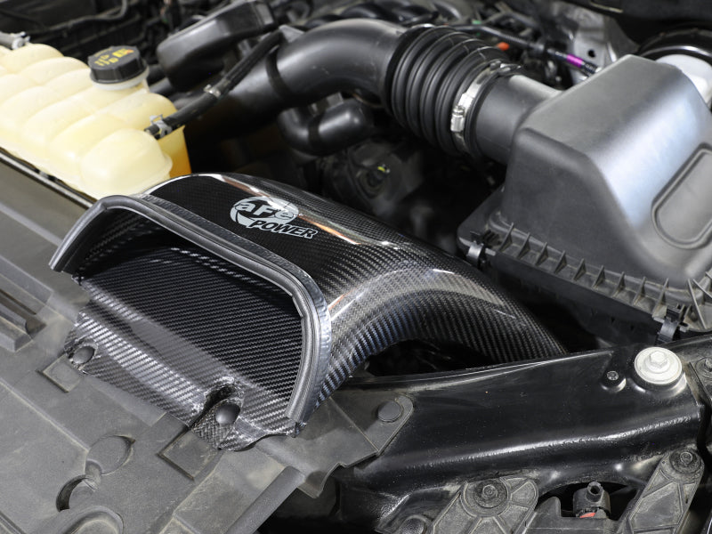 نظام سحب الهواء البارد aFe Quantum Scoop 18-20 Ford F150 EcoBoost V6-3.5 لتر/2.7 لتر - ألياف الكربون