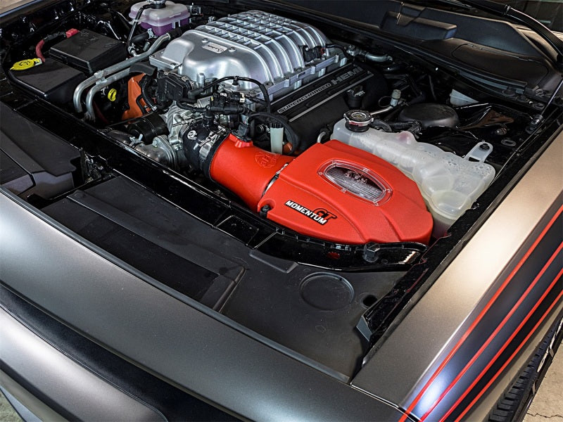 مدخل هواء بارد aFe Momentum GT إصدار محدود لسيارة دودج تشالنجر/تشارجر SRT Hellcat موديل 2015-2016 - أحمر