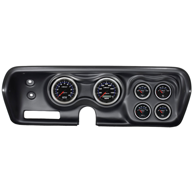 طقم لوحة القيادة Autometer Cobalt 71-74 Charger/ GTX/ Road Runner، 6 قطع، عداد السرعة/ الأميال في الساعة/ الوقود/ الزيت/ معامل الحمل/ الفولت