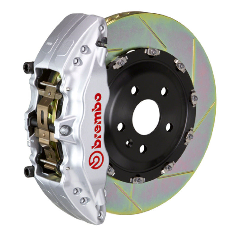 بريمبو 11-21 جراند شيروكي (باستثناء SRT) Fr GT BBK 6Pist Cast 2pc 380x34 2pc Rotor Slot Type1-Silver