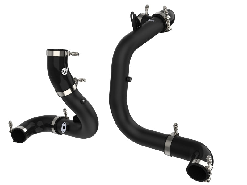 طقم أنابيب شحن ساخنة وباردة من الألومنيوم باللون الأسود لسيارة aFe BladeRunner 15-20 VW GTI (MKVII) L4-2.0L (t)