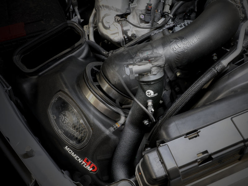 أنبوب شحن بارد من الألومنيوم مقاس 3.5 بوصة من aFe 2024 GM Diesel Trucks V8 سعة 6.6 لتر L5P BladeRunner - أسود