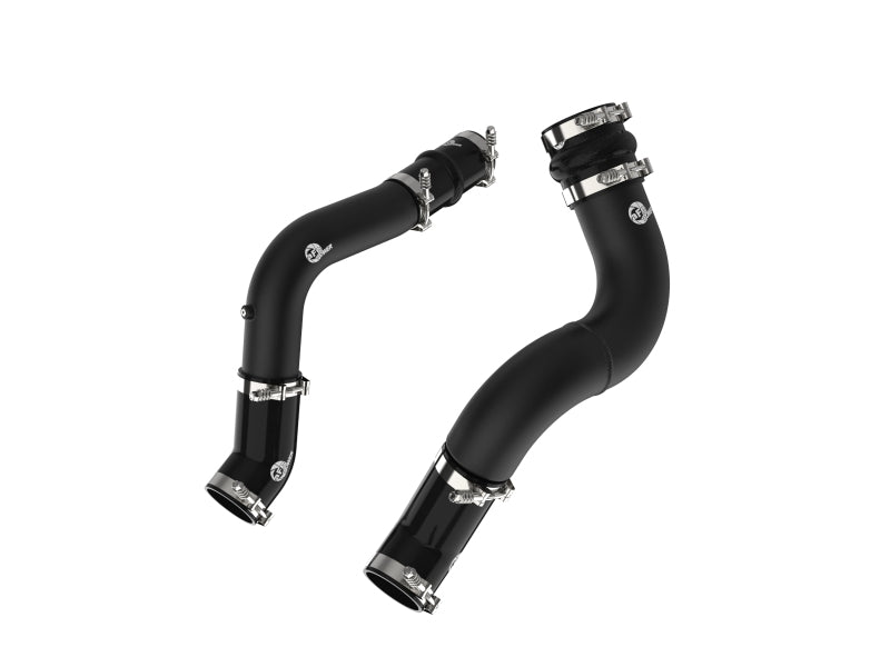 طقم أنابيب شحن ساخنة وباردة من الألومنيوم aFe BladeRunner أسود لشاحنات RAM Diesel موديلات 19-23 L6-6.7L (td)