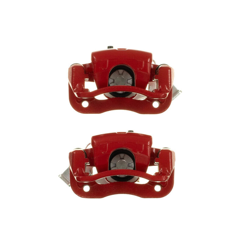 Power Stop 17-20 Hyundai Elantra Rear Red Caliper w/Bracket (Pair)